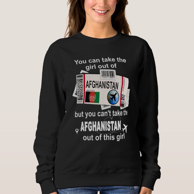 Sudadera Afghanistan Boarding Pass Afghanistan Girl Afghani (Anverso)