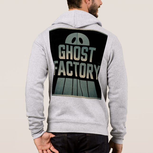 Sudadera Afiche de cosecha de fantasma de fábrica (Reverso)