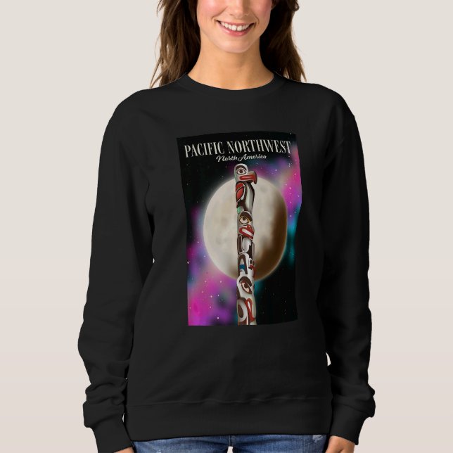 Sudadera Afiche de viajes al noroeste del Pacífico (Anverso)