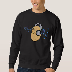 Sudadera Afición a Cocina Saludable Chef Patata Notas Music