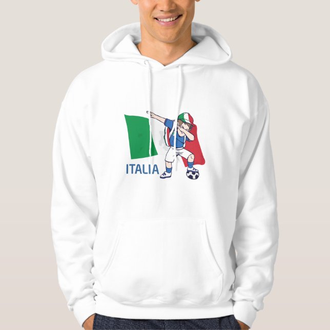 Sudadera Aficionado de fútbol de Italia niño dabbing (Anverso)