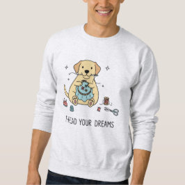 Sudadera Aficionado Encantador de Labor de Aguja con Perro
