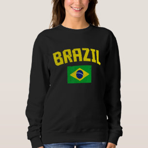 Sudadera Aficionados de Fútbol de Brasil Bandera Orgullo Na