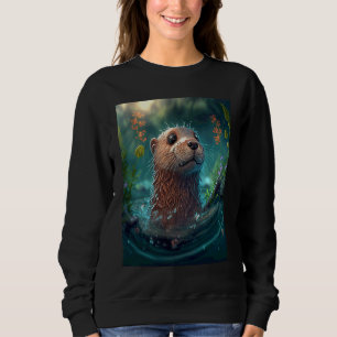 Sudadera Aficionados de la Nutria Gigante de Río Hábitat de