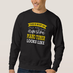 Sudadera Afinador de piano título de trabajo empleado diver