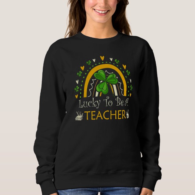 Sudadera Afortunada De Ser Profesora Graciosa Mujer Saint P (Anverso)