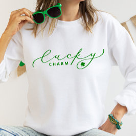 Sudadera Afortunadamente Charm St. Patrick's Day Cute Guión