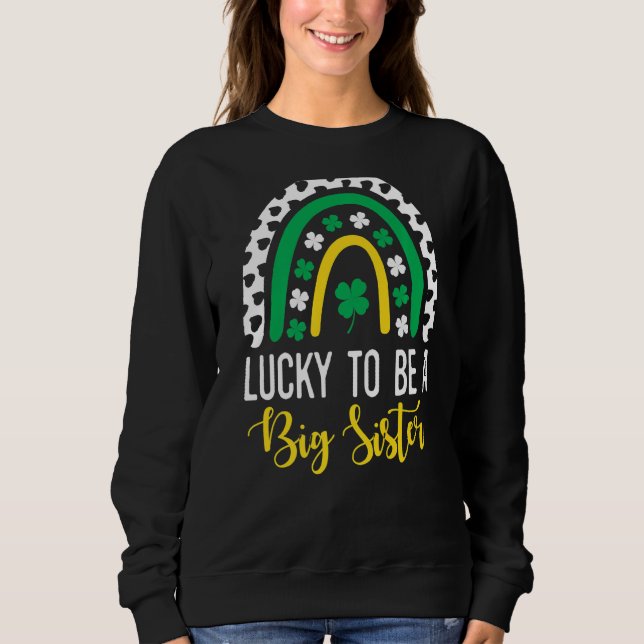 Sudadera Afortunadamente ser una hermana mayor del Día de S (Anverso)