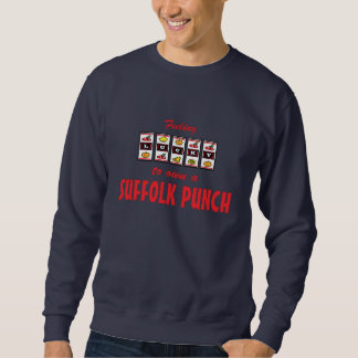 Sudadera Afortunado a propio un diseño del caballo de la