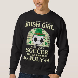 Sudadera Afortunado Chica irlandés que ama el fútbol de San