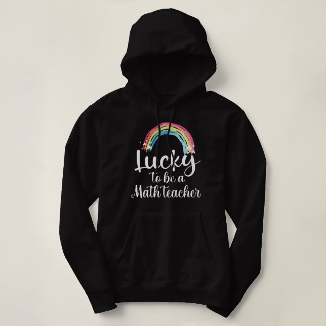Sudadera afortunado de ser profesor de matemáticas (Diseño del anverso)
