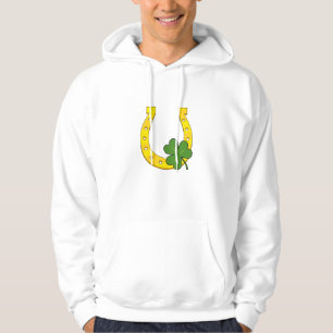 Sudadera Afortunado Horseheno de Oro con Shamrock en negro
