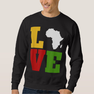 Sudadera África ama los regalos africanos de arte afrocéntr