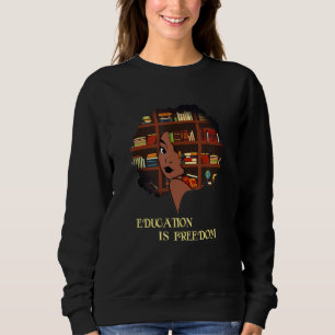 Sudadera África: La educación es el libro negro de la bibli