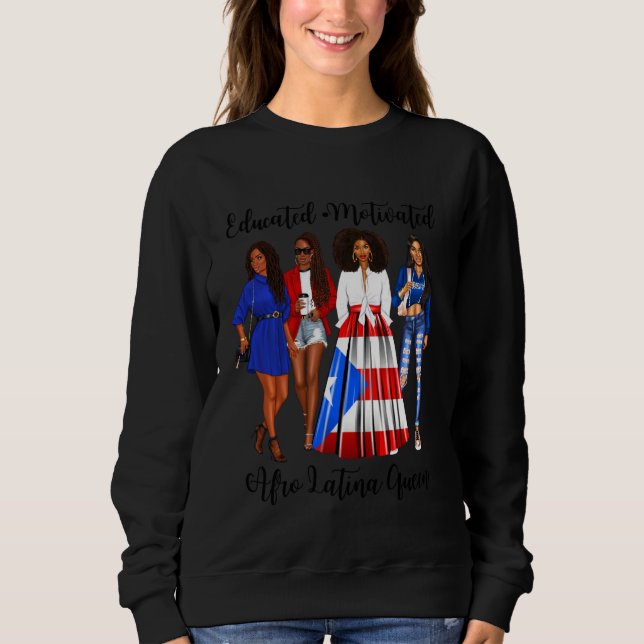 Sudadera África Latina Motivación Inspiradora Puerto Rica (Anverso)