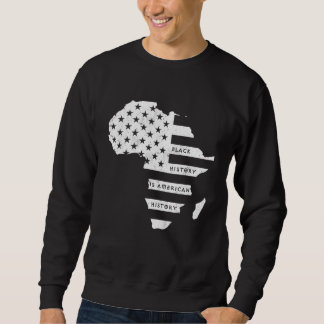 Sudadera Africa Map  American flag  Black History is Americ