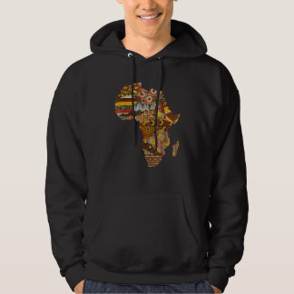 Sudadera Africa Map Kente Cloth Black History Month Afro Af