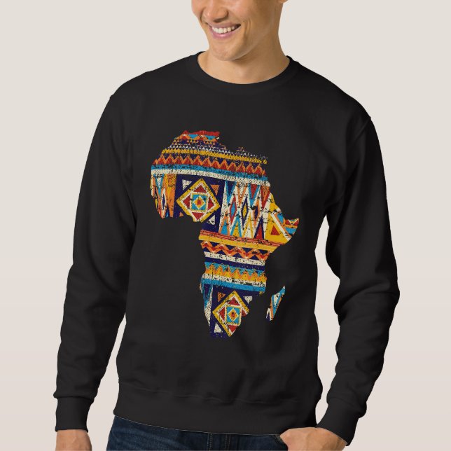Sudadera Africa Map Kente Cloth Kwanzaa Men Women African G (Anverso)