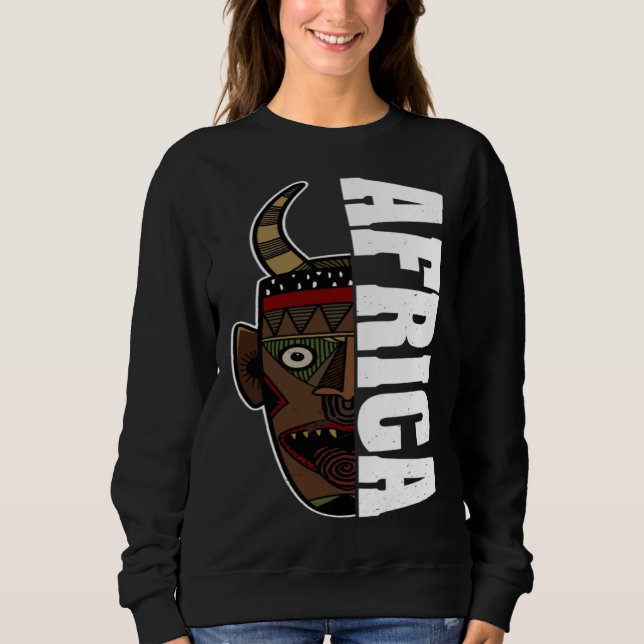 Sudadera Africa Mask African Afro History Reggae Melanin (Anverso)