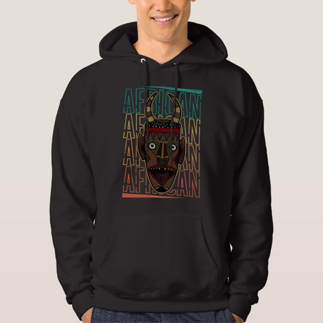 Sudadera Africa Mask African Afro History Reggae Melanin  1 (Anverso)