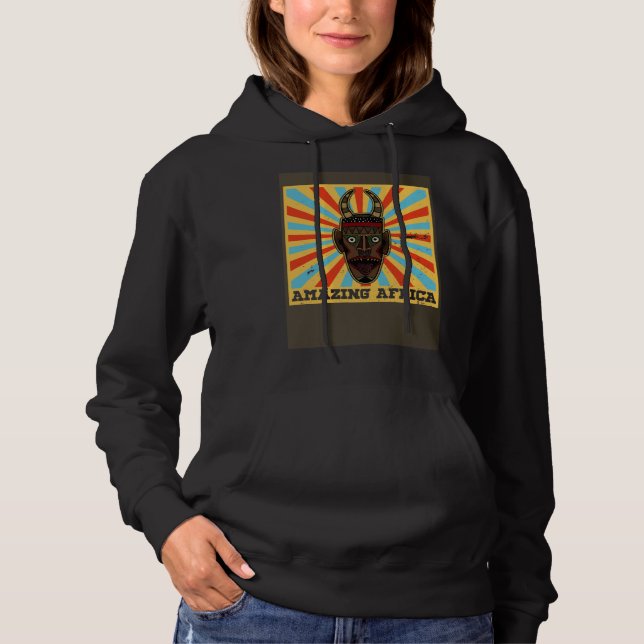 Sudadera Africa Mask African Afro History Reggae Melanin  6 (Anverso)