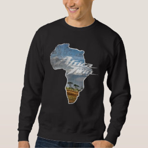 Sudadera África viaja en bicicleta gemela fuera de la carre