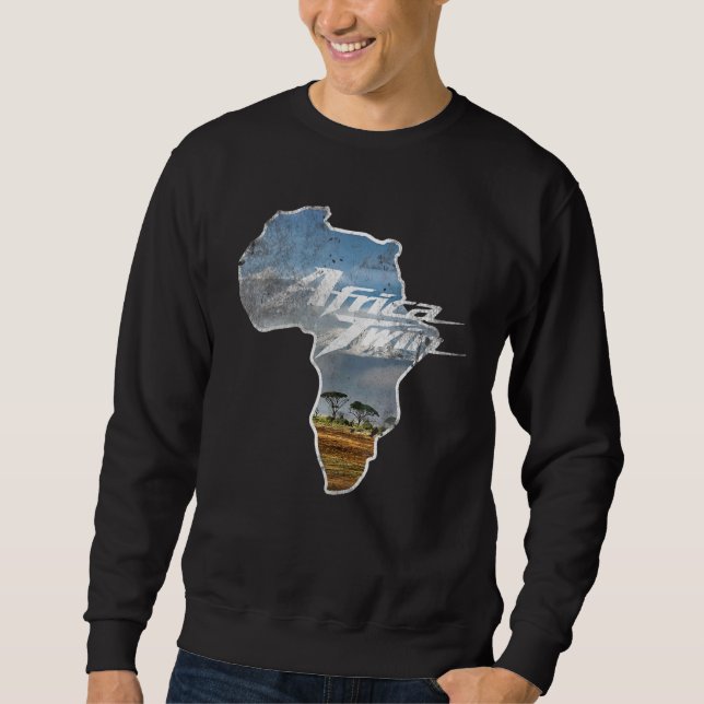 Sudadera África viaja en bicicleta gemela fuera de la carre (Anverso)