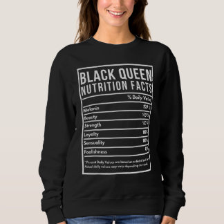 Sudadera African American Black Queen Nutrition Facts Black