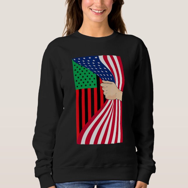 Sudadera African American Flag Pan African Black Liberation (Anverso)