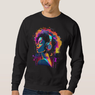 Sudadera African American Woman Black Girl Music Graffiti A