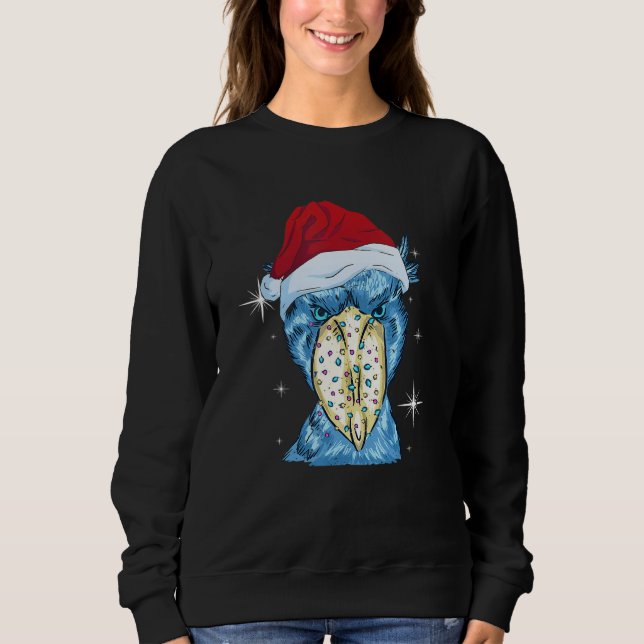 Sudadera African Bird Christmas Shoebill Santa Hat Shoebill (Anverso)