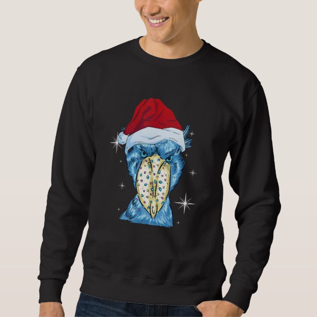 Sudadera African Bird Christmas Shoebill Santa Hat Shoebill (Anverso)