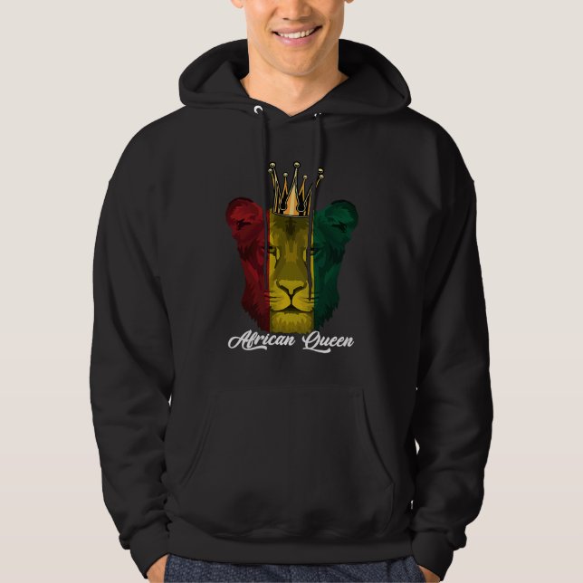 Sudadera African Queen Lion Black History Month BLM Pride B (Anverso)