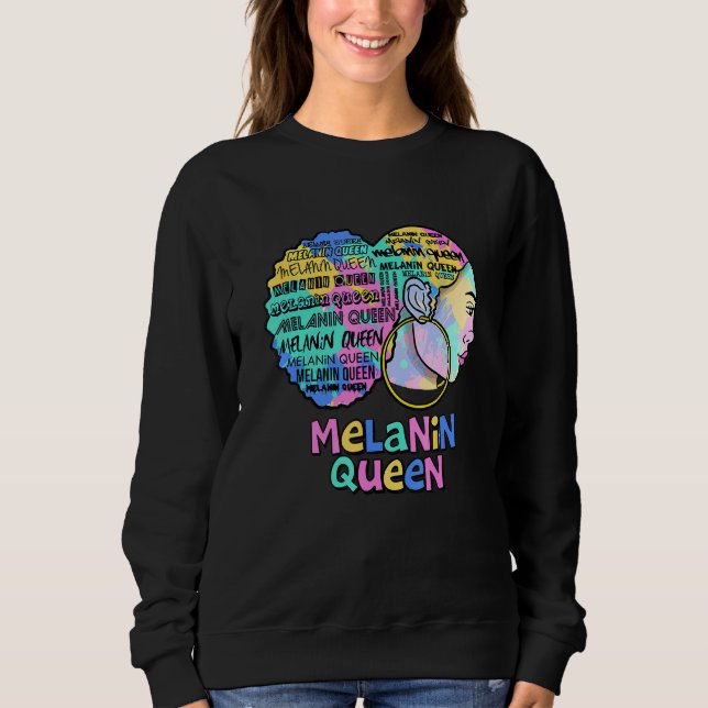 Sudadera Afro American Women Melanin Queen African American (Anverso)