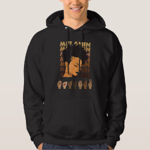 Sudadera Afro, Chica fuerte y negra, ama a las mujeres nort