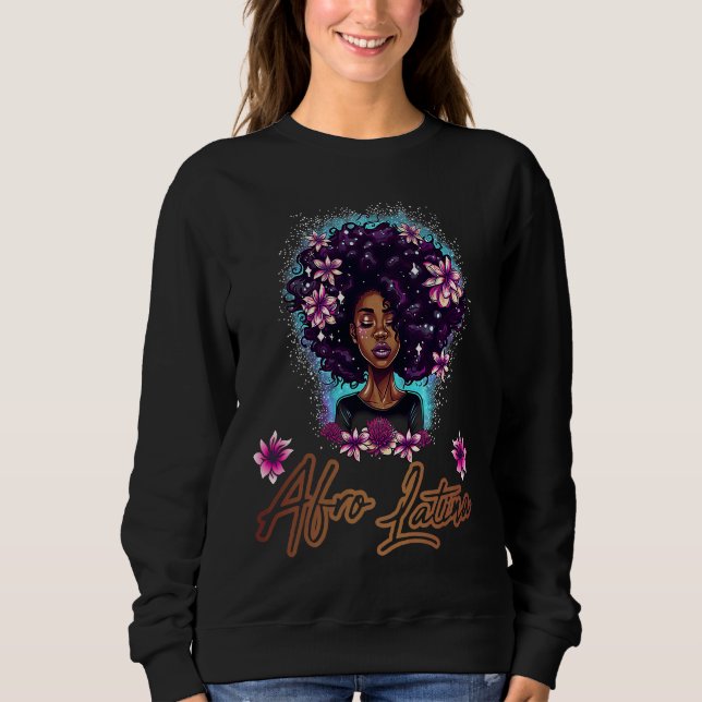 Sudadera Afro Latina Black Women African Latin Spanish Mela (Anverso)