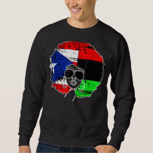 Sudadera AFRO LATINA DE PUERTO RICO Boricua Bandera de Puer