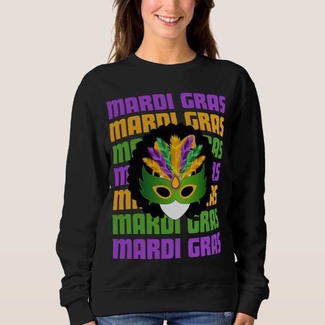 Sudadera Afro MARDI GRAS (Anverso)