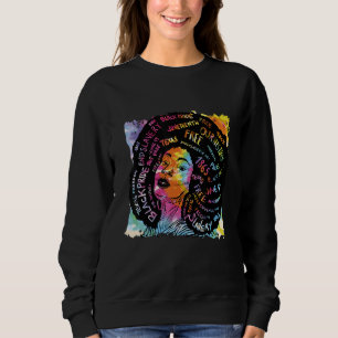 Sudadera Afro Melanin, mujer negra, orgullo: Mes de la hist