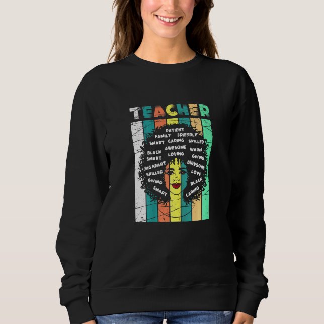 Sudadera Afro negro profesor de historia negra afroamerican (Anverso)