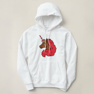 Sudadera Afro rojo unicornio