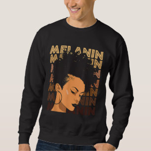 Sudadera Afro, un Chica fuerte negro, ama a Melanin, afroam