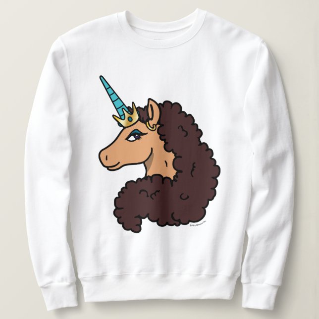 Sudadera Afro Unicornio | Divino (Anverso del diseño)