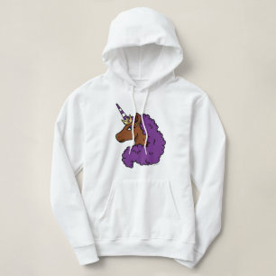 Sudadera Afro Unicornio púrpura
