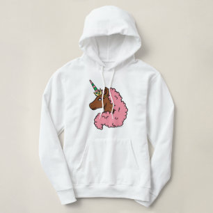 Sudadera Afro Unicornio rosa claro
