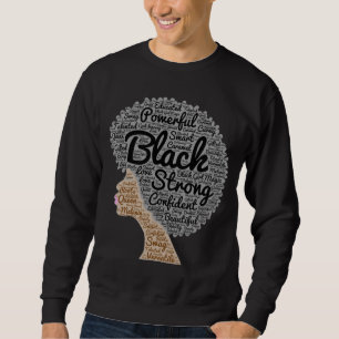 Sudadera Afro Word Art Black History Mono