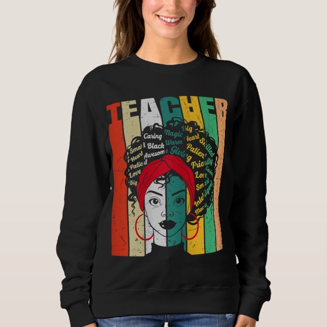Sudadera Afroafro amor melanina afroamericanas té negro (Anverso)