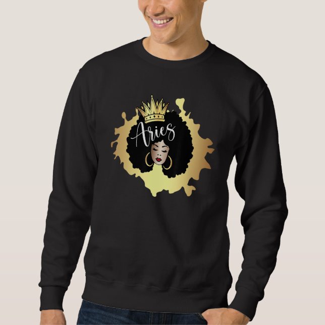 Sudadera Afroamericano Aries Zodiac (Anverso)