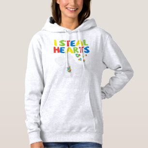 Sudadera Agarra este lindo I Robar corazones Trex Dinosaur