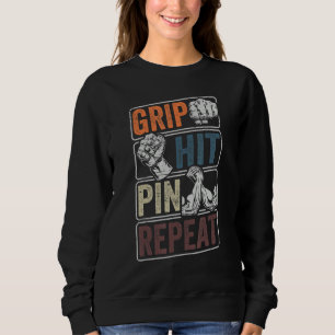 Sudadera Agarre Golpe Pin Repetir - Hombres de lucha de bra